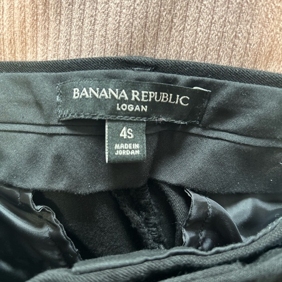 Banana Republic Logan Black Trouser Dress Pants - Picture 2 of 8